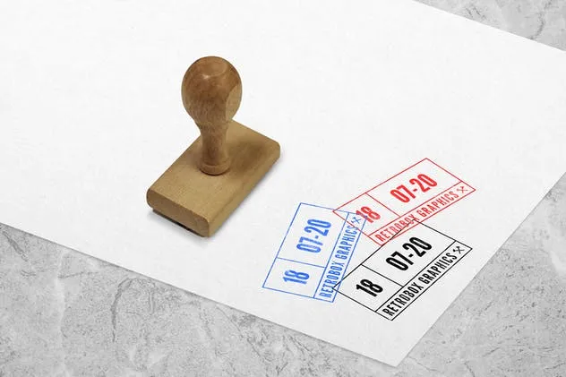 多用途橡皮印章图案设计样机 Multipurpose Rubber Stamps Mock Up插图(4)