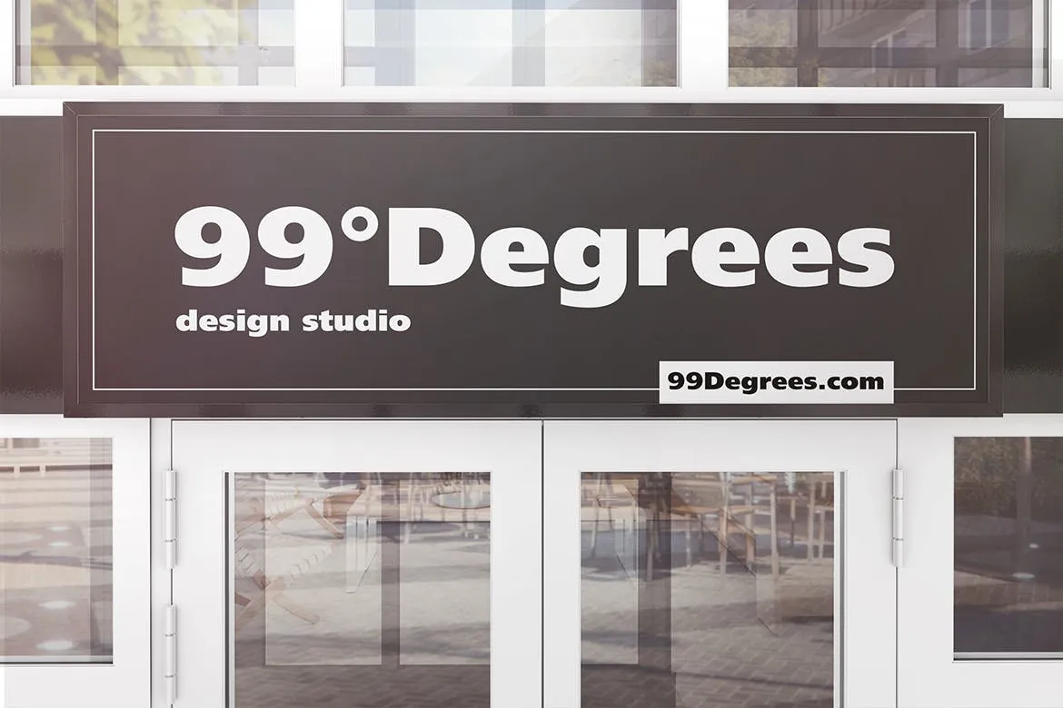 建筑广告招牌效果图样机素材库精选模板 Building Advertising Signboard Mockup插图(2)