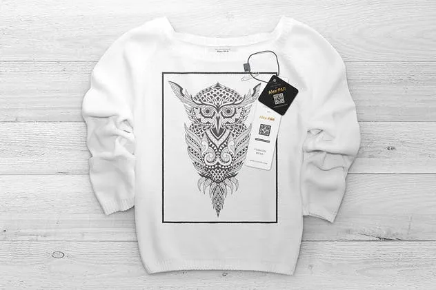 女式时尚印花毛衣服装样机 Women’s Sweater Mockups插图(4)