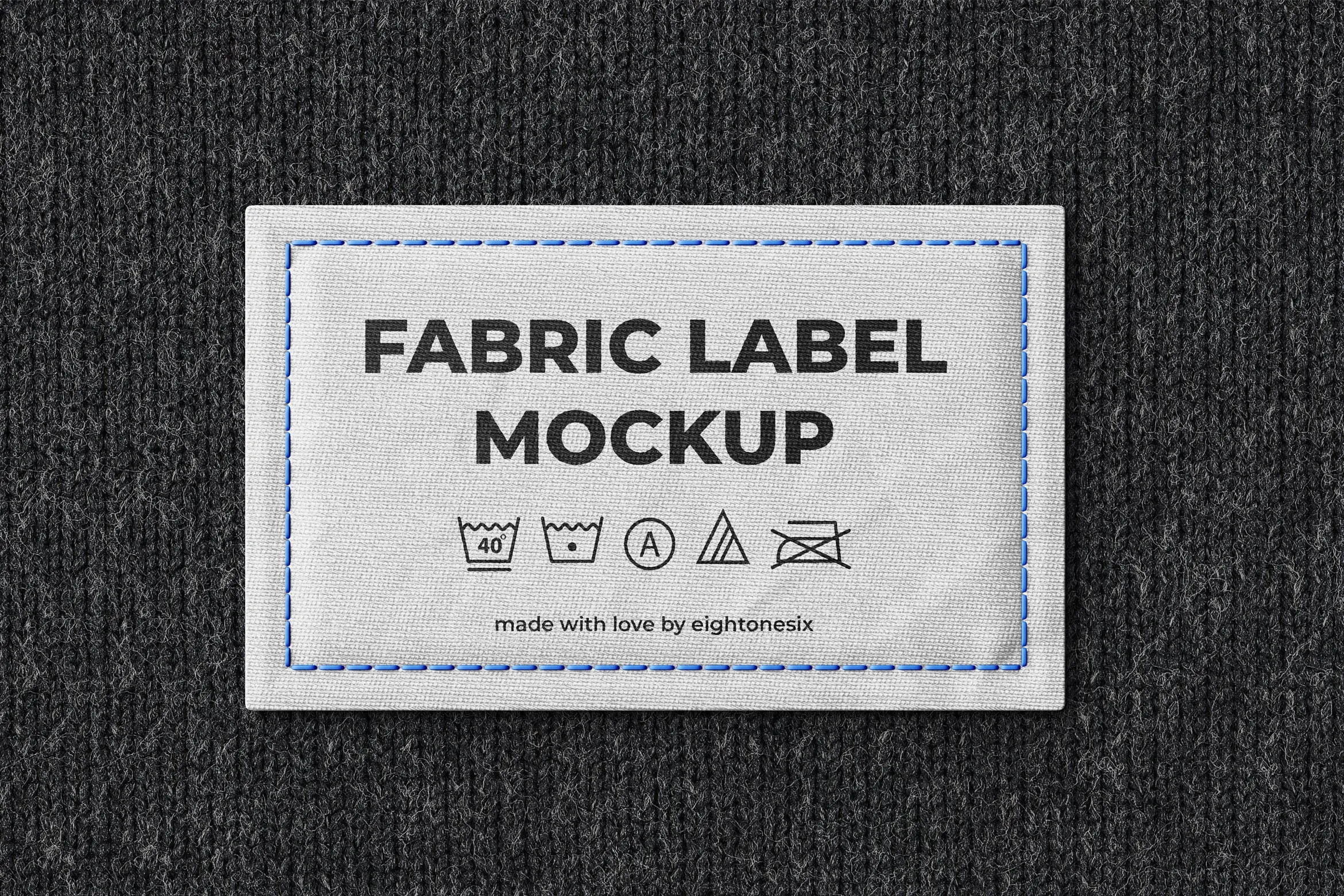 面料服装标签设计像素设计精选模板 Fabric Label Mock-Up Template
