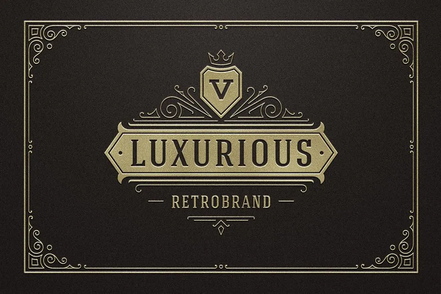 50款奢侈品品牌Logo设计模板 50 ornaments logos & monograms插图(13)