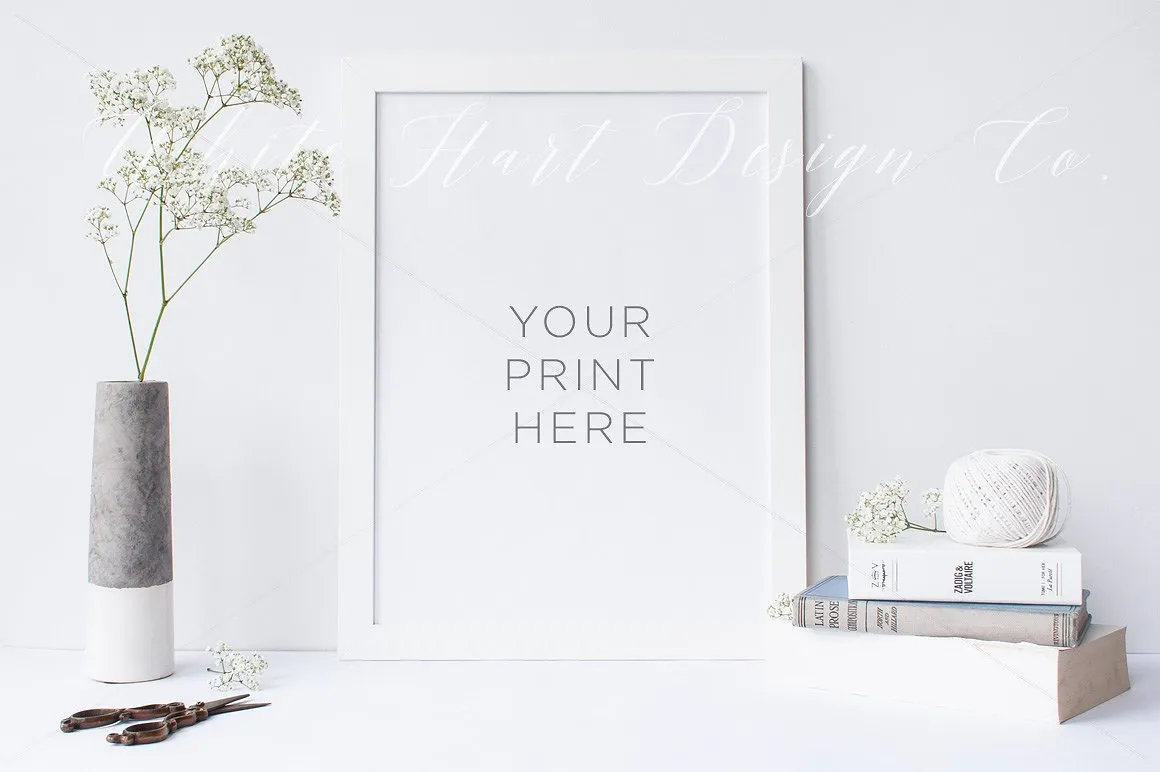 简约画框展示样机模板 Frame mock up – PSD/Jpeg插图