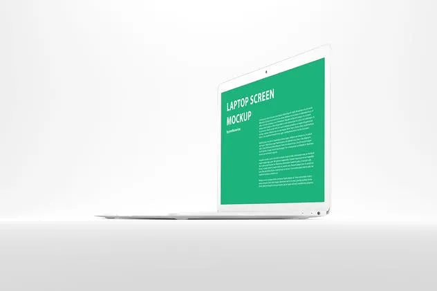 白色背景MacBook笔记本电脑演示样机 White MacBook Mockup插图(4)