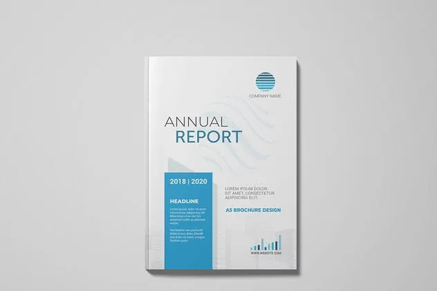 A5企业市场营市场销数据报告样机 A5 Magazine Mockup插图(1)