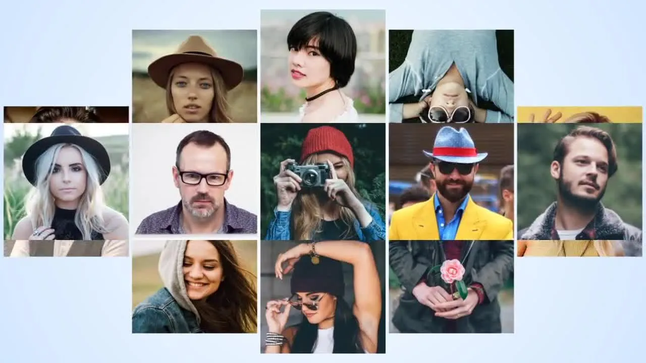 多张照片墙开场logo动画像素设计精选AE模板