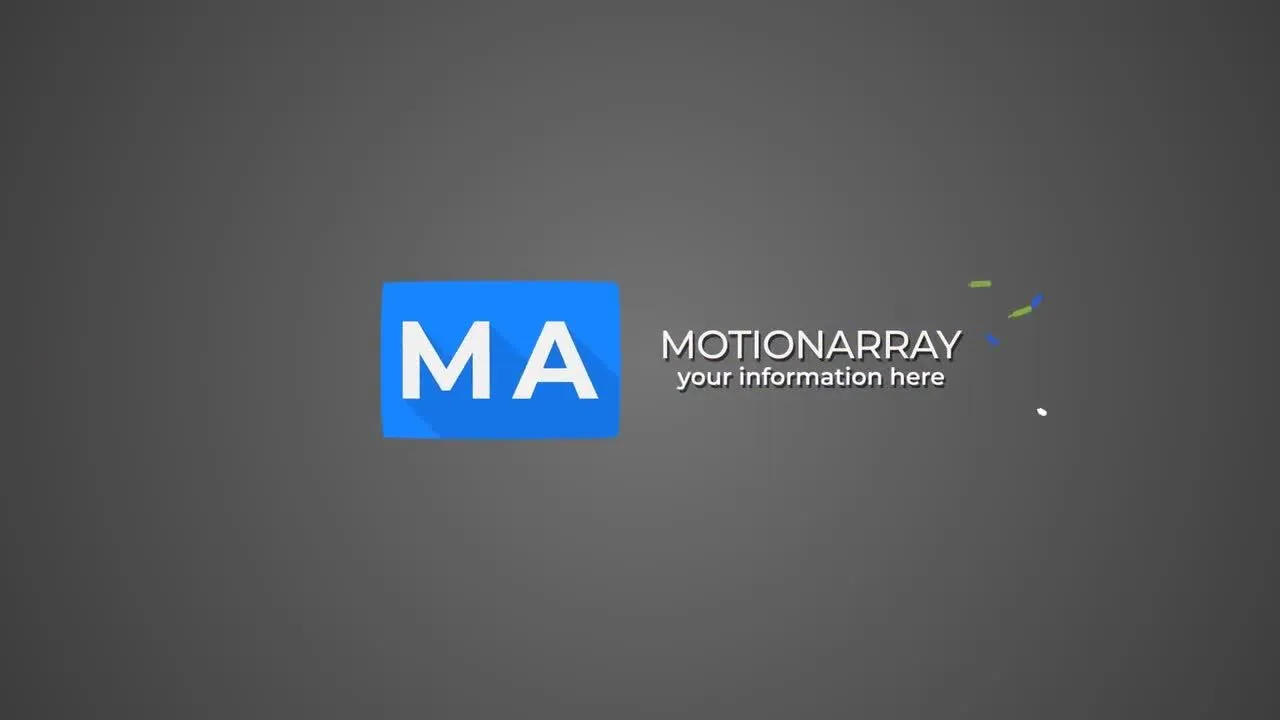 简单片头片尾公司企业logo展示像素设计精选AE模板