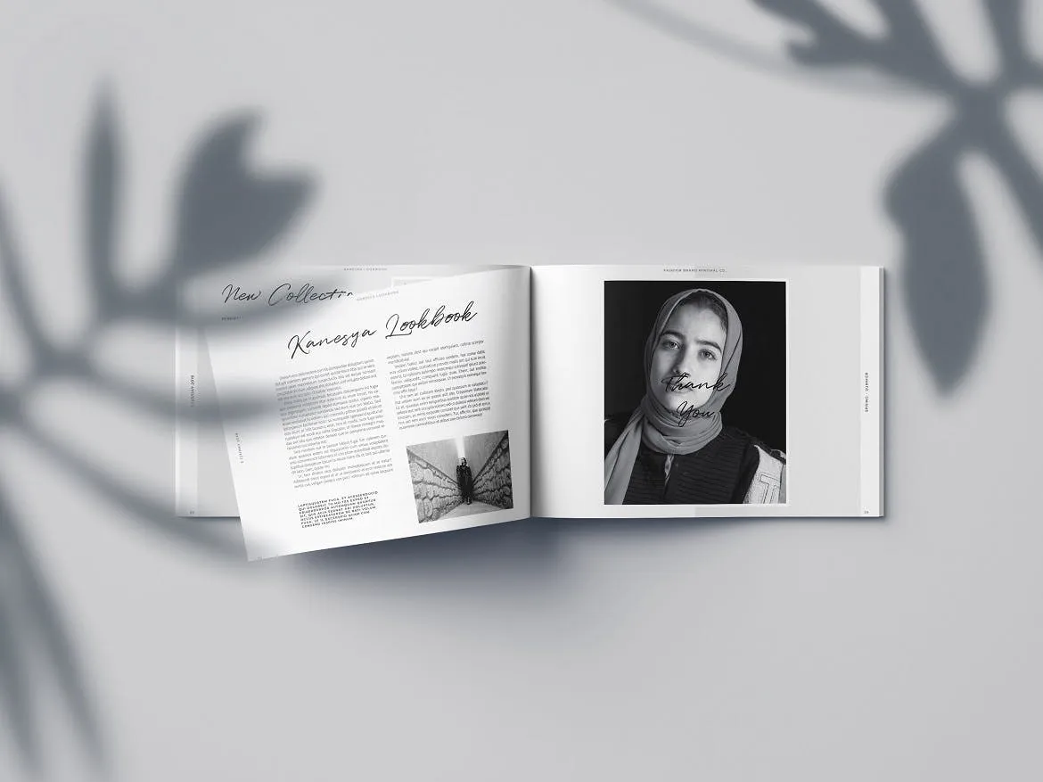 现代简约设计风格横版产品手册/画册设计模板 Lookbook Landscape插图(8)