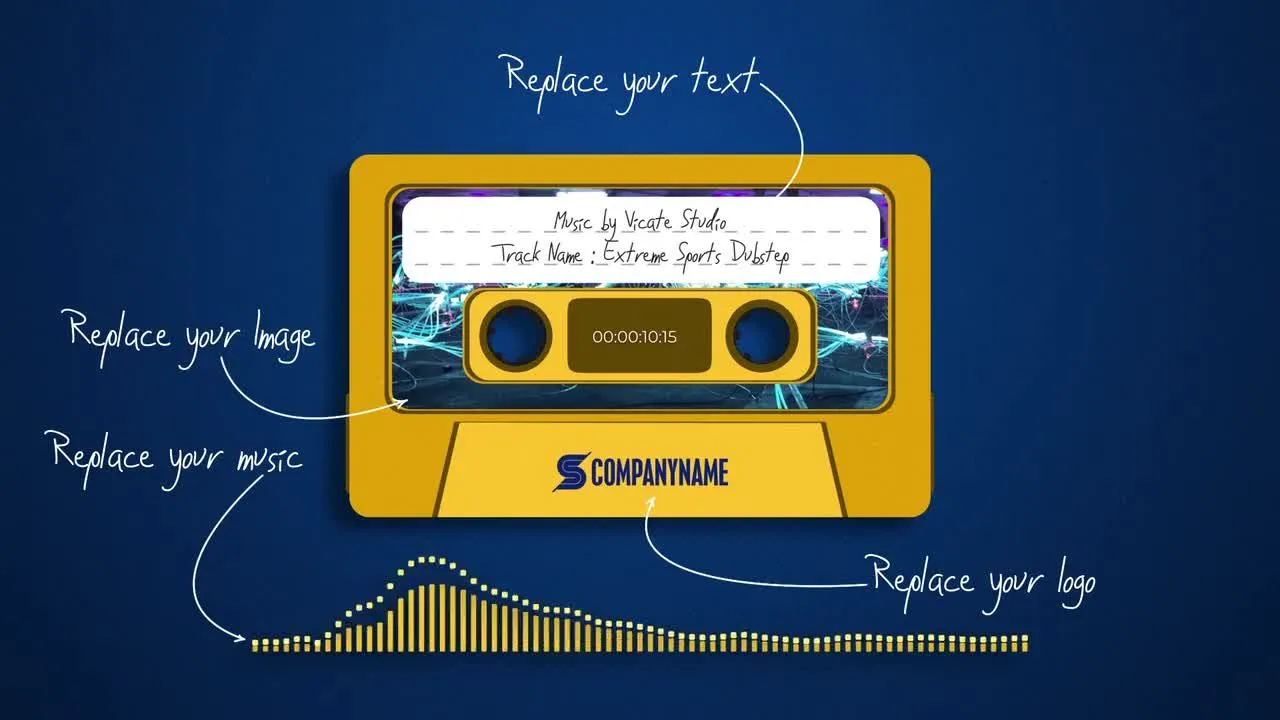 经典音频可视化标志像素设计精选AE模板