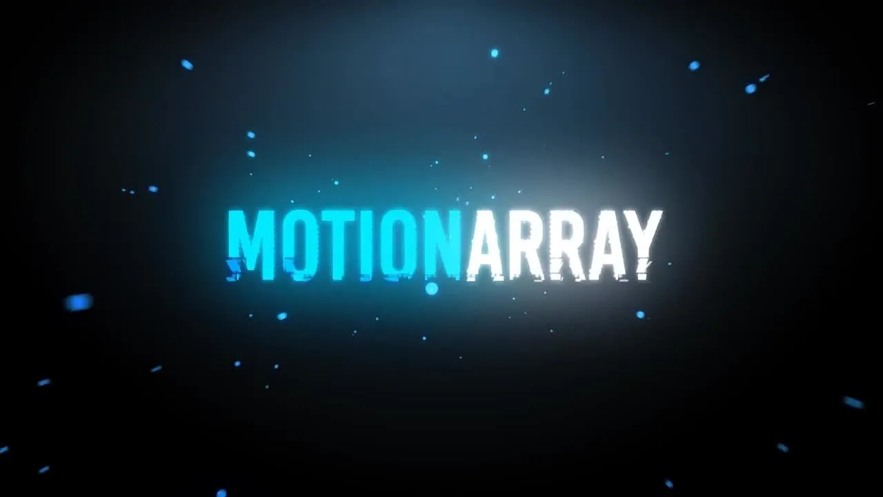 现代时尚创意的动画发光粒子展示徽标像素设计精选AE模板