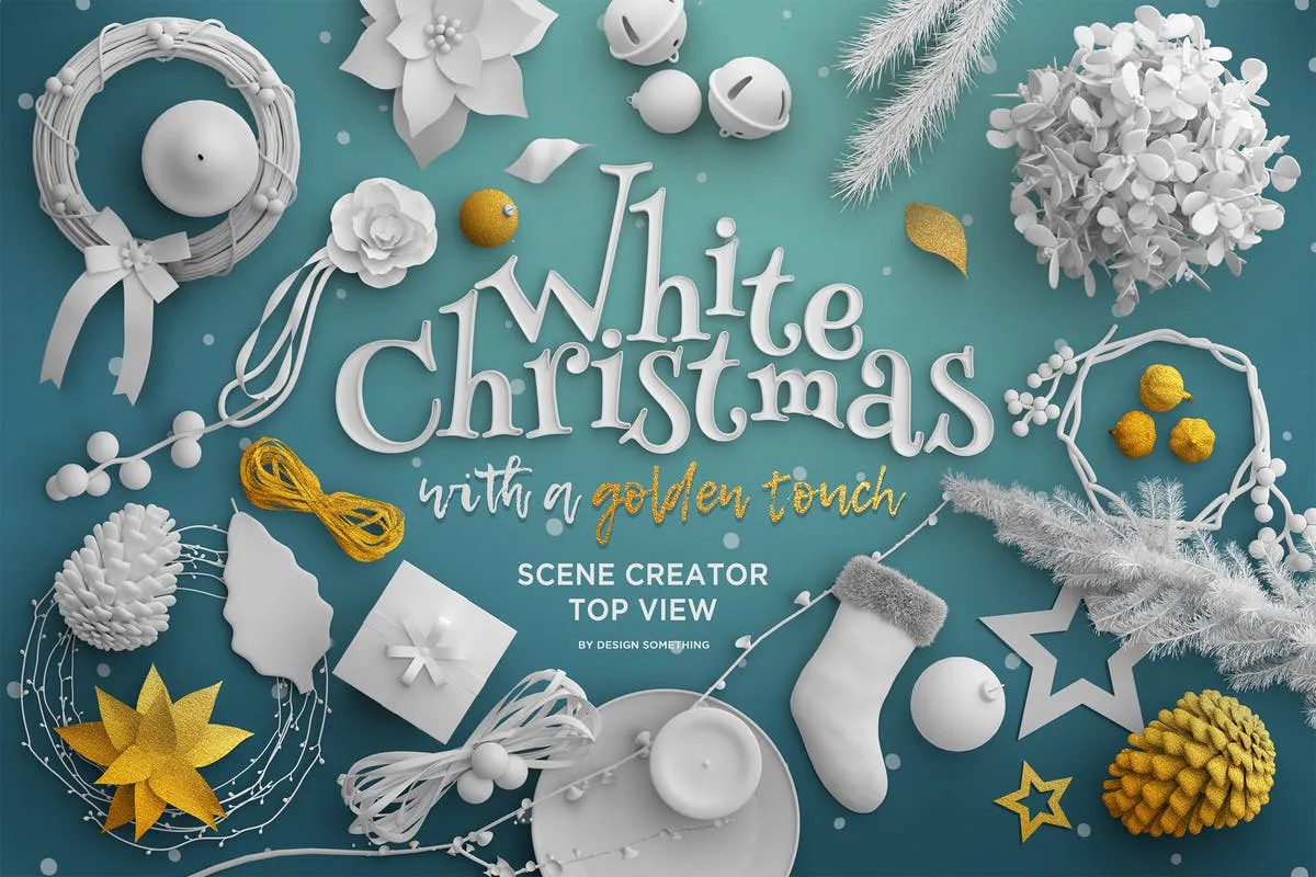 圣诞节俯视场景设计模板合集 Christmas Top View Scene Creator