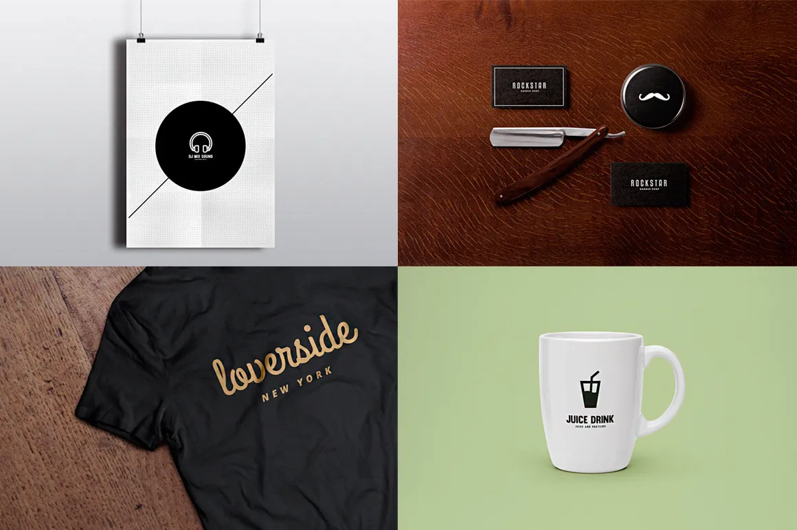 920个高品质的logo#038;VI特效展示模型Mockup［PSD+AI］