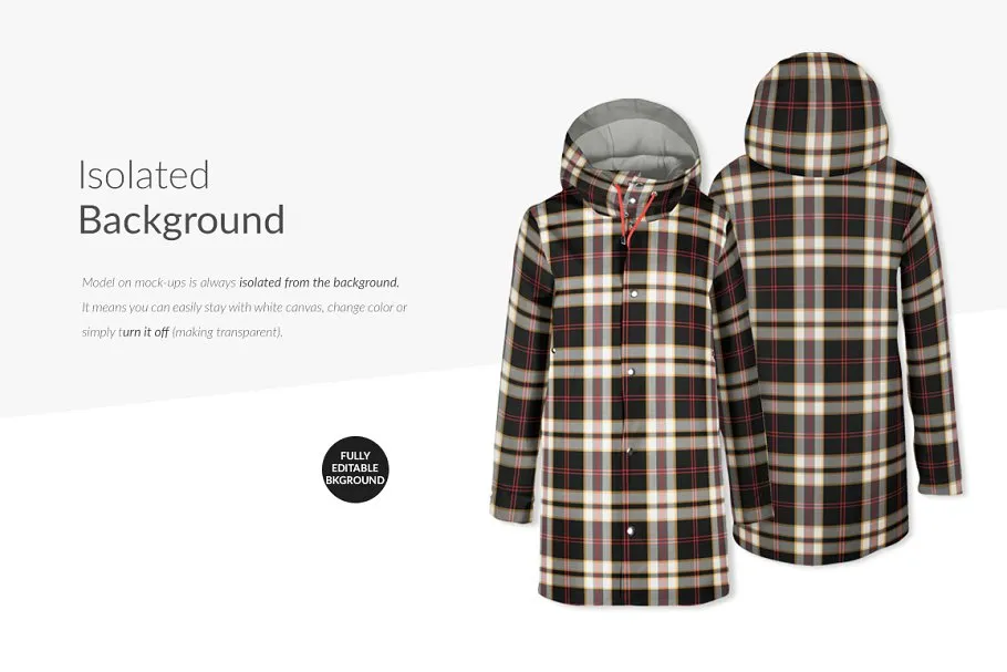 防水雨衣服装样机套装插图(4)