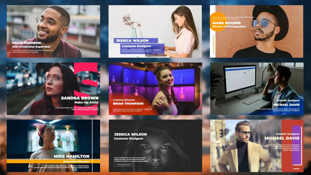 下三分之一全屏标题动画像素设计精选AE模板