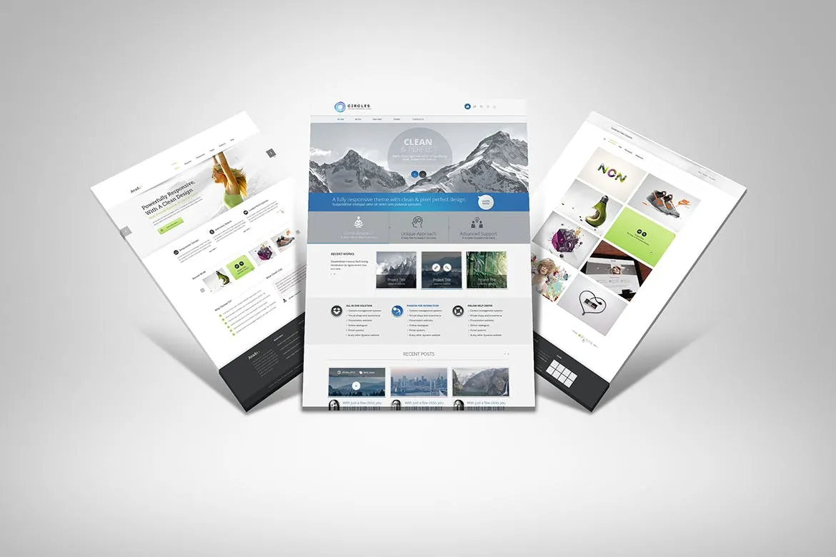 网站UI设计3D展示图样机模板 3D Web Presentation Mockup (V1)插图(3)