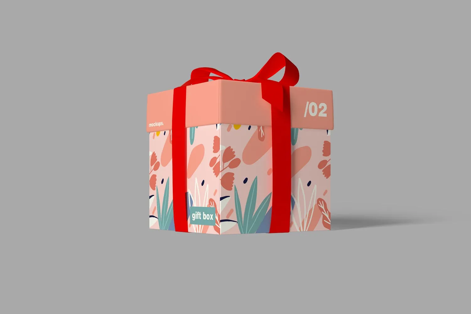 丝带捆绑礼品盒外观设计图样机 Gift Box Mockups插图(2)