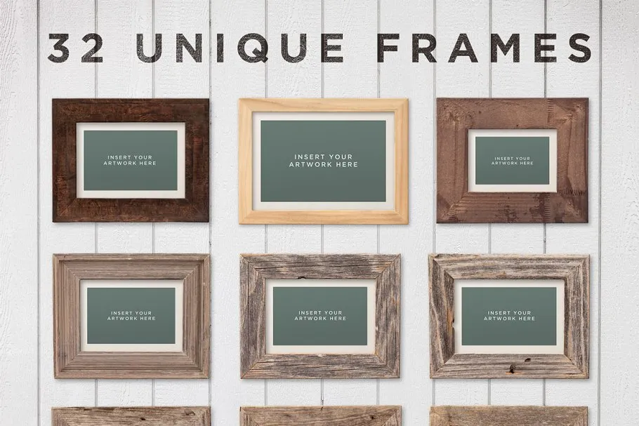 复古怀旧风格相框样机模板集 Picture Frame Mockups Volume 2插图(2)