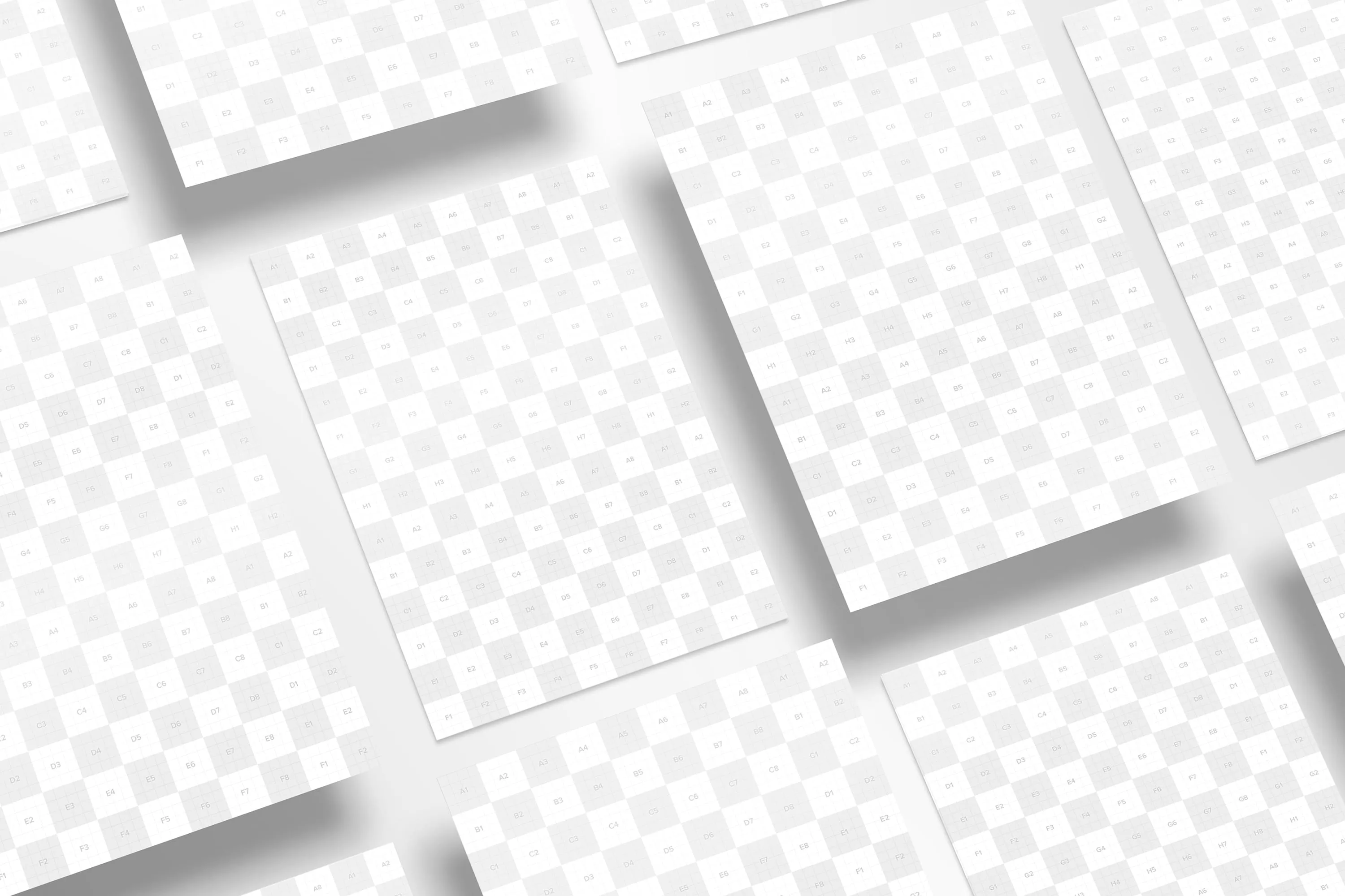 A4-A5传单设计等距网格效果图样机03 A4-A5 Flyer Mockup 03插图(2)