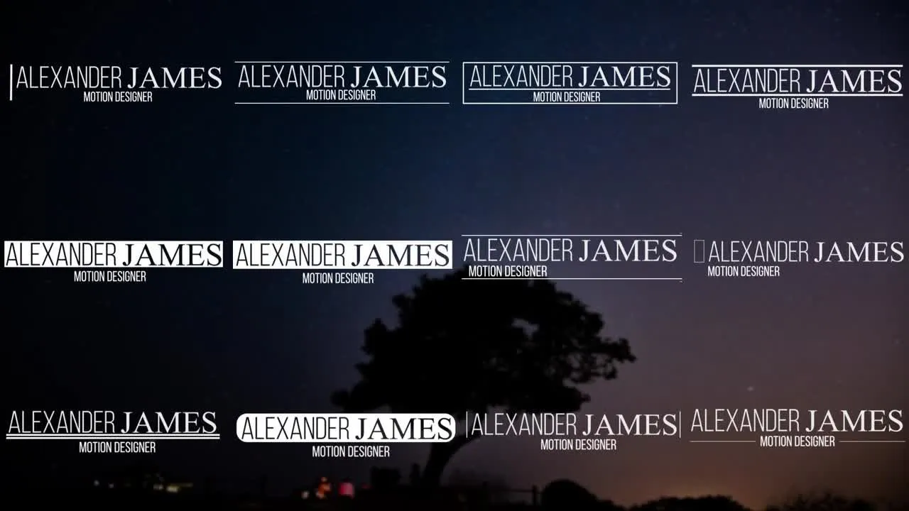 12种下三分之一标题动画像素设计精选AE模板