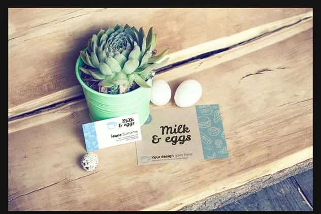 有机食物样机模板/牛奶&鸡蛋 Organic Food Photo Mockup / Milk & Eggs插图(7)