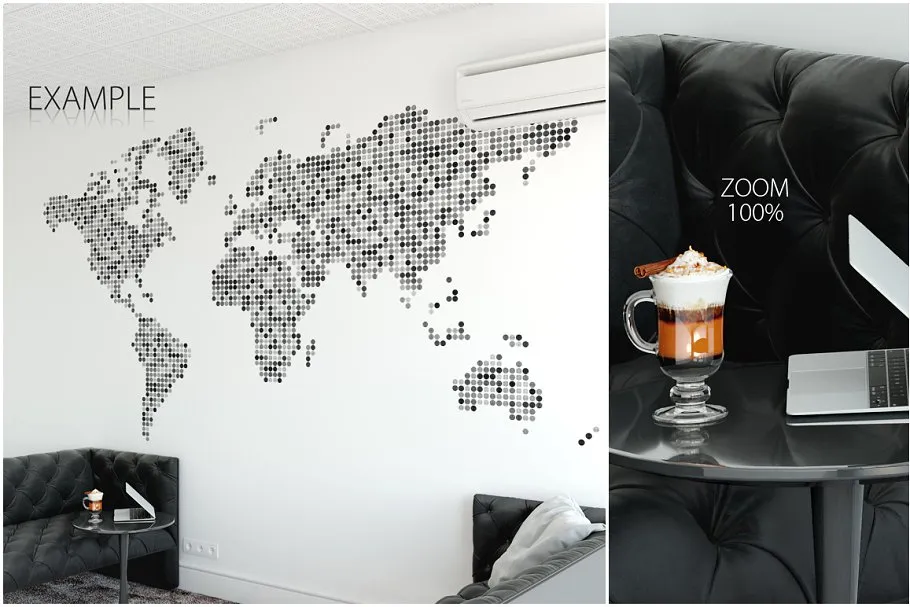 办公室墙纸设计样机模板合集 OFFICE Interior Wall Mockup Bundle插图(12)