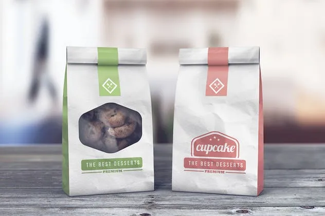 纸袋食物包装外观样机 Paper Bag MockUp插图(5)