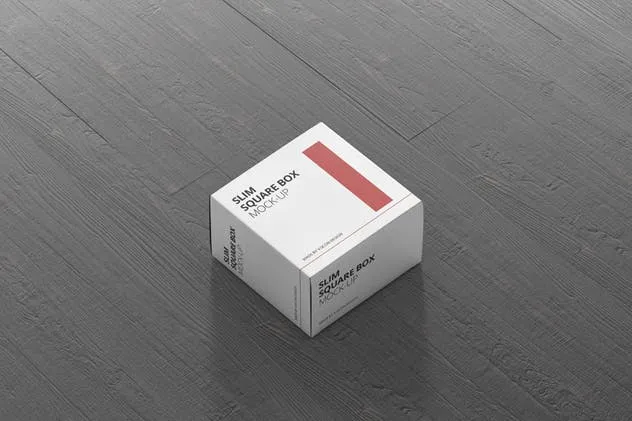 方形薄纸盒包装盒样机 Package Box Mockup – Slim Square插图(6)