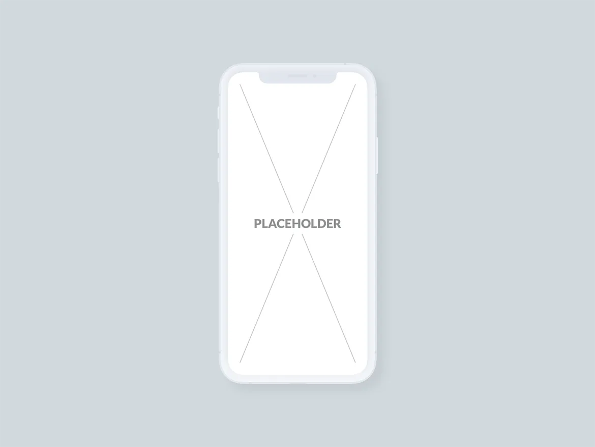 刘海屏iPhone手机等距网格素材库精选样机模板[白色版本] Presentation Mockups Light插图(2)