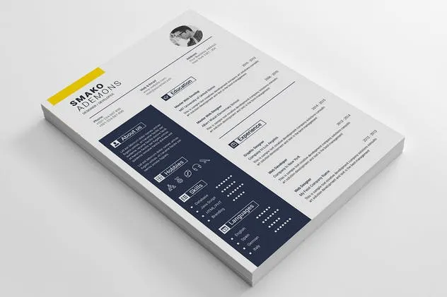 即拿即用个人实用职场简历&介绍信二合一模板 Resume Template 41插图(3)