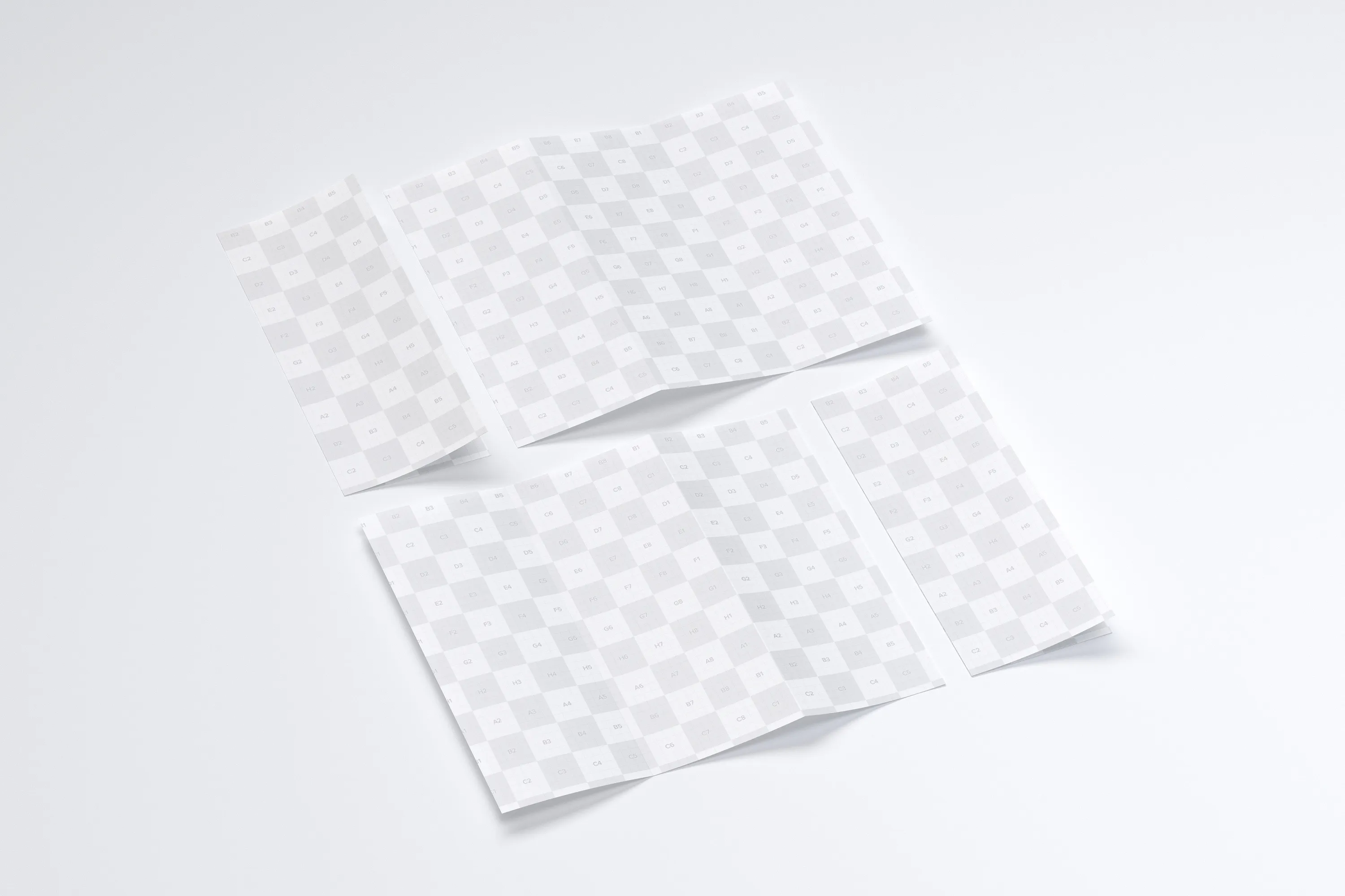 三折页折叠传单/宣传册设计效果图样机04 Letter Z Fold Brochure Mockup 04插图(1)