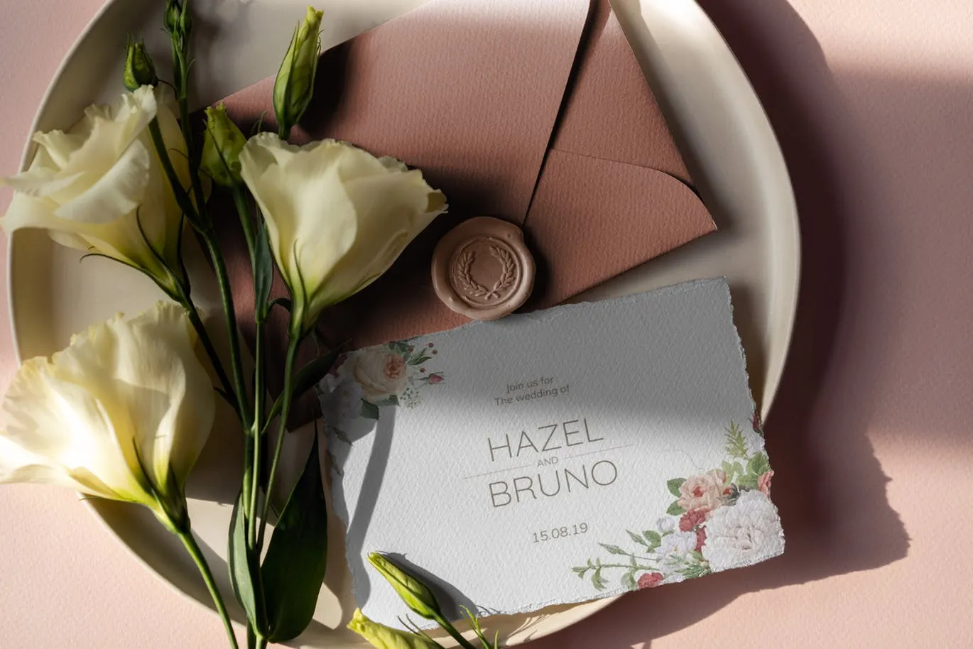 婚礼邀请设计素材效果预览样机套装 Wedding Day Mock-Up Tenderness插图(4)