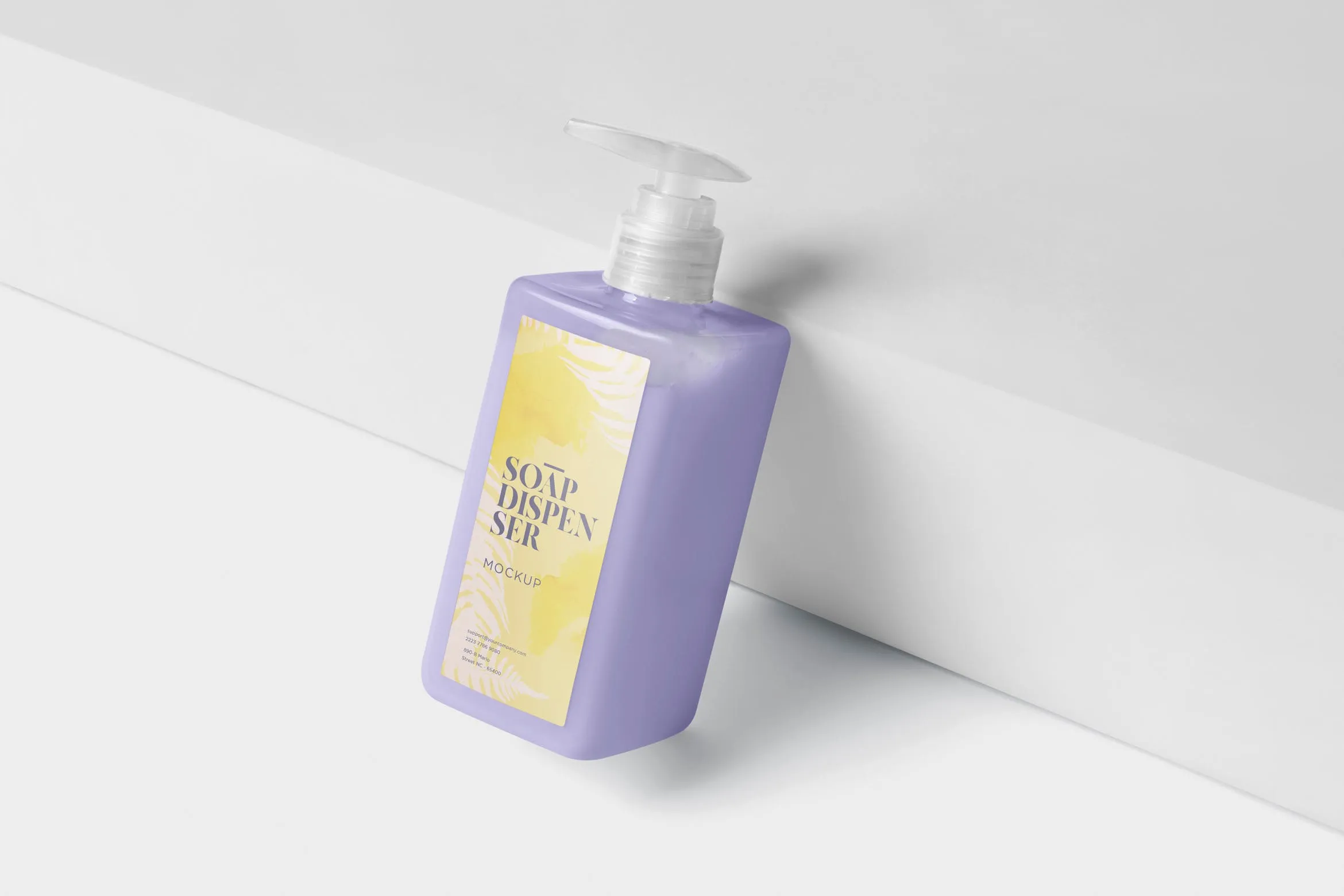 洗发水/沐浴露按压瓶设计效果图像素设计精选 Soap Dispenser Mockup Rectangle#8211; Medium Size