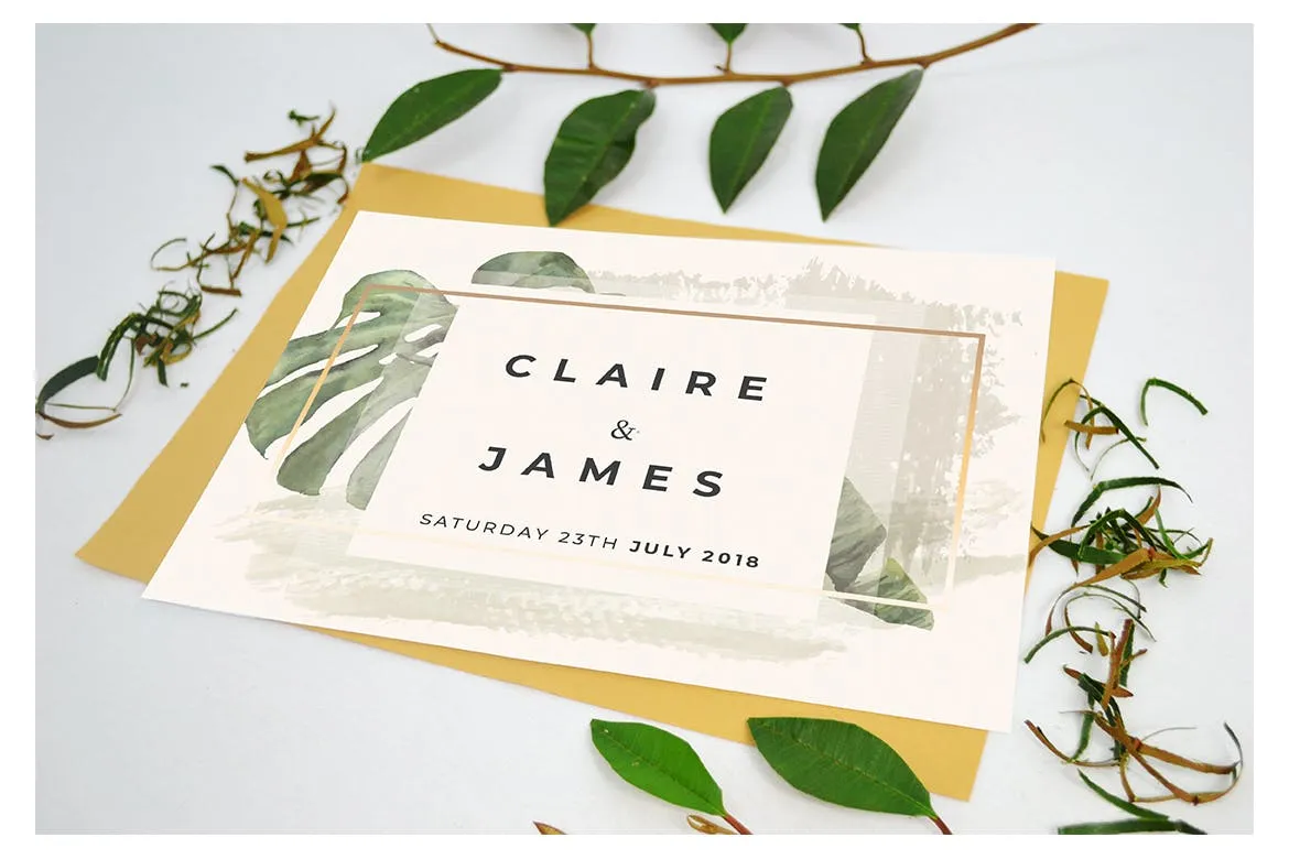 婚礼邀请函设计效果图样机素材库精选模板v4 Beautiful Realistic Wedding Invitation Mockup V4插图(2)