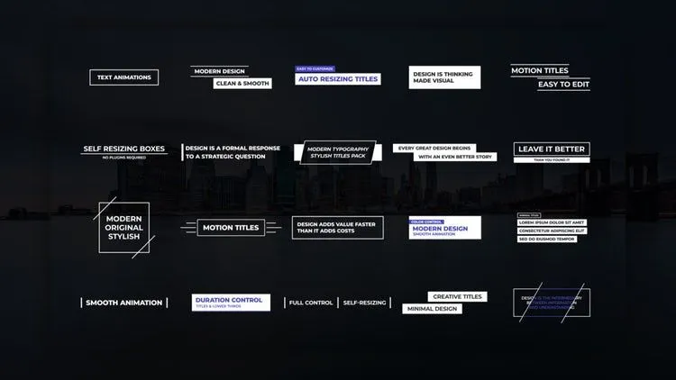 20个独特的现代全屏标题动画ae模板