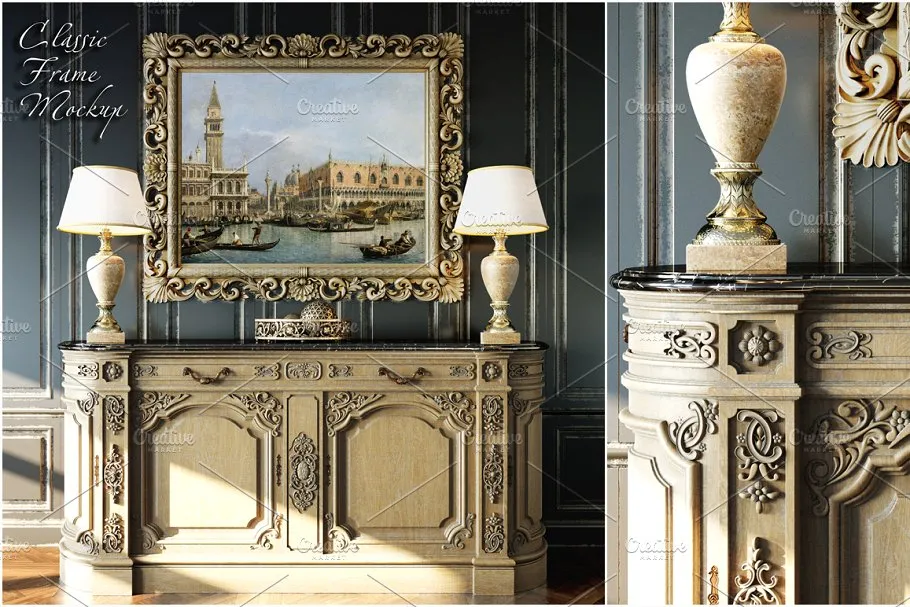 家居装饰画框相框样机模板合集 Interior Frame Mockup Bundle Vol. 2插图(9)