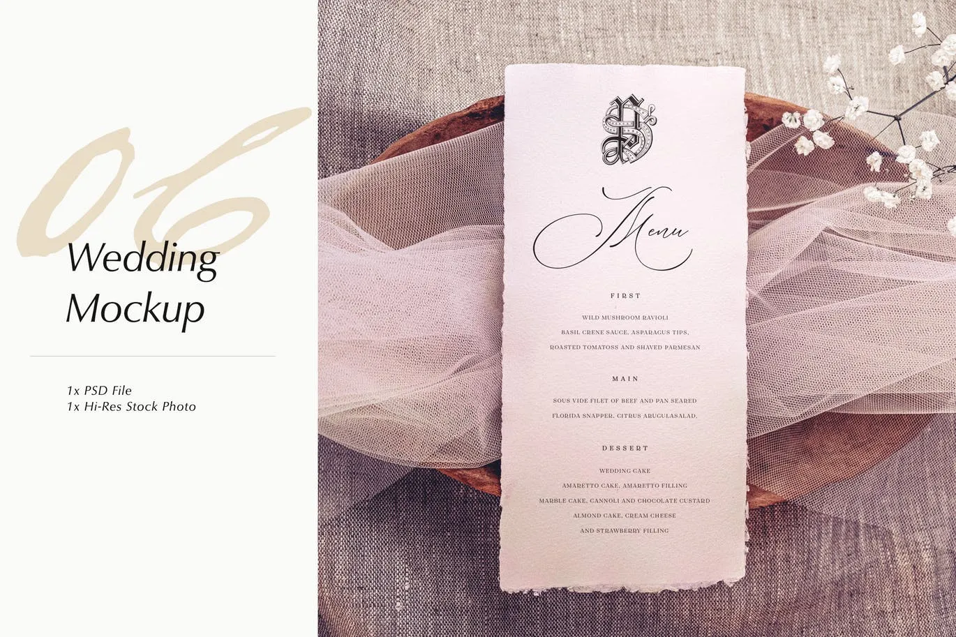 婚礼照片婚礼邀请函优雅风格设计样机像素设计精选模板v06 Wedding Photo Mockup 06