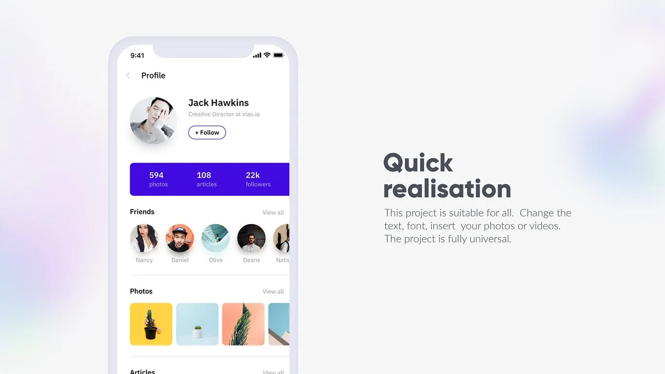 APP应用UI界面设计效果图预览白色iPhone手机样机套装 White iPhone Mockup插图(1)