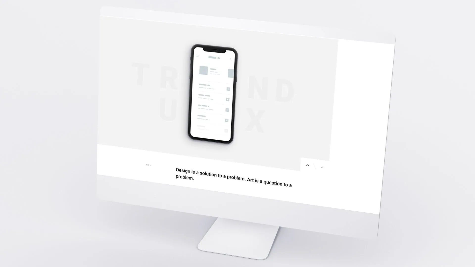 网站UI界面设计效果图预览白色iMac电脑样机模板 White iMac Mockup插图(8)