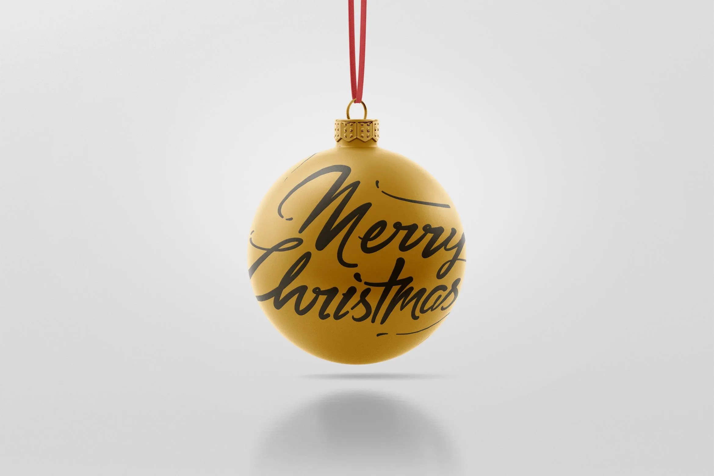 闪闪发光圣诞装饰球样机模板 Glitter Christmas Ball Mockup