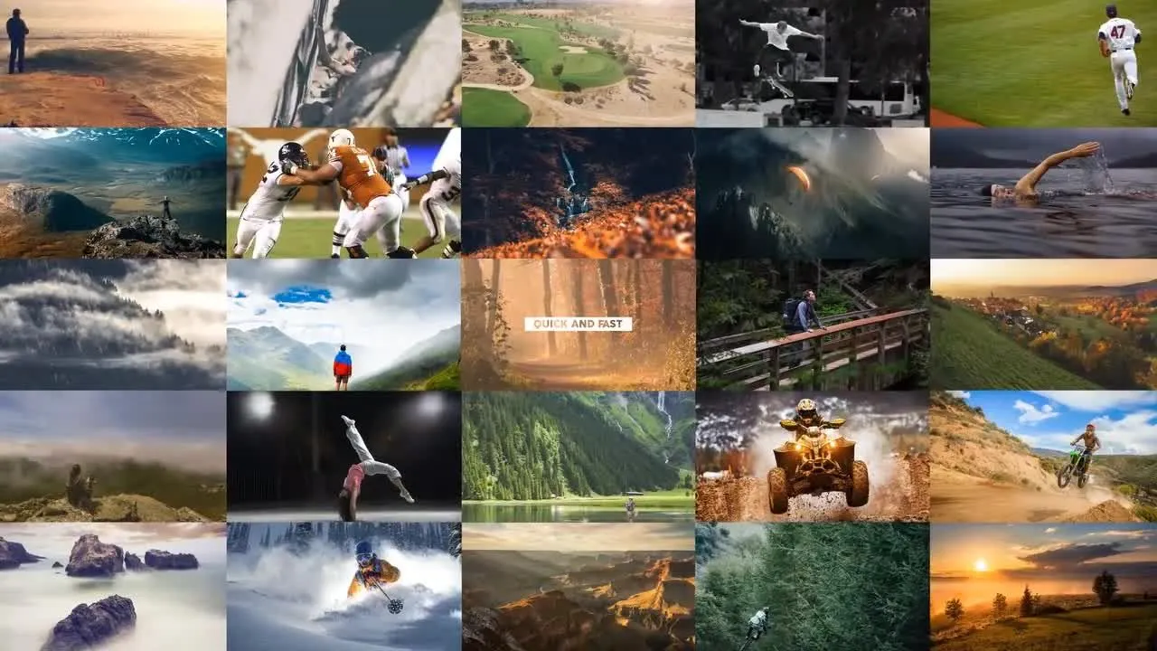 快速过渡和时尚文字动画幻灯片效果像素设计精选AE模板