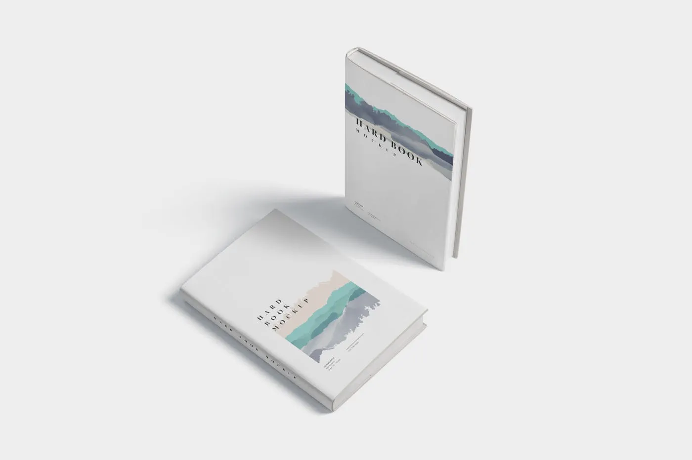 精装硬封图书封面设计效果图样机 Hard Book Mockups插图(3)