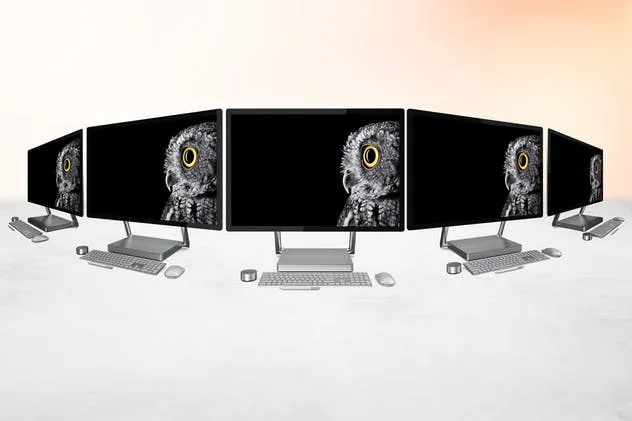 Surface Studio微软一体机样机模板 Surface Studio Mockup插图(1)