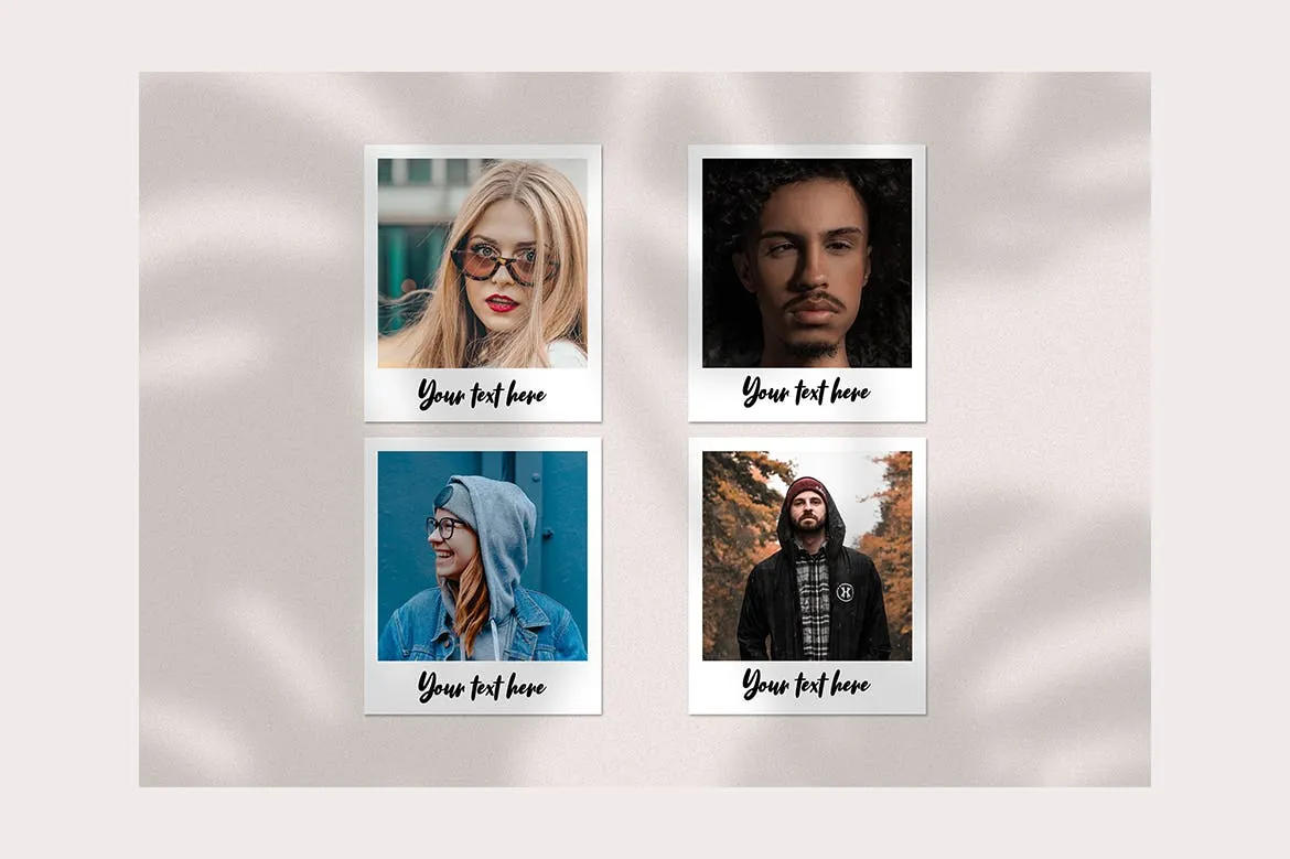 宝丽来风格照片相框样机素材库精选模板 Polaroid Photo Frame Templates插图(3)