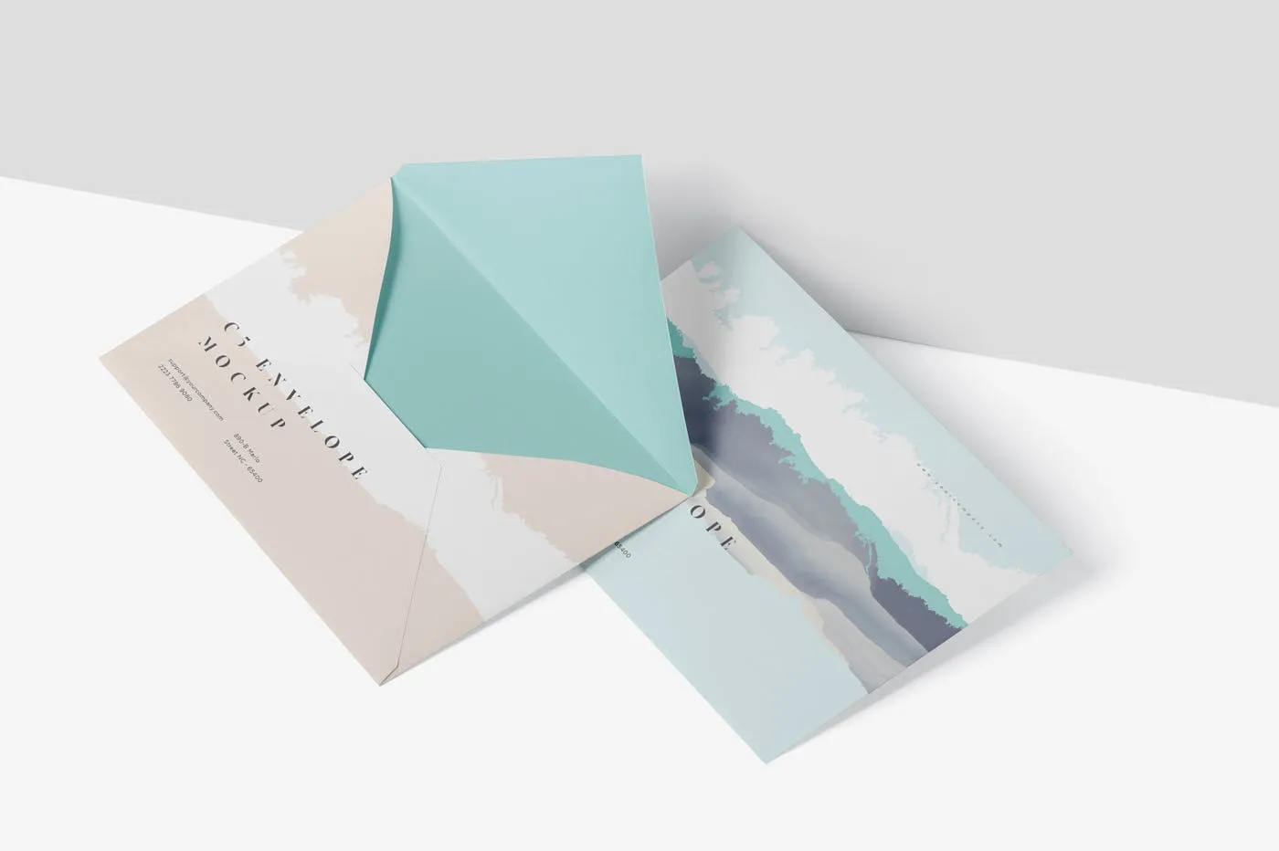 C5规格企业信封设计效果图素材库精选 Envelope C5 Mock-Up Set插图(4)