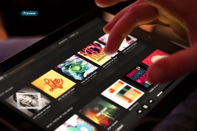 平板APP应用界面设计演示样机模板 Black iPad Tablet App UI Mock-Up插图(7)