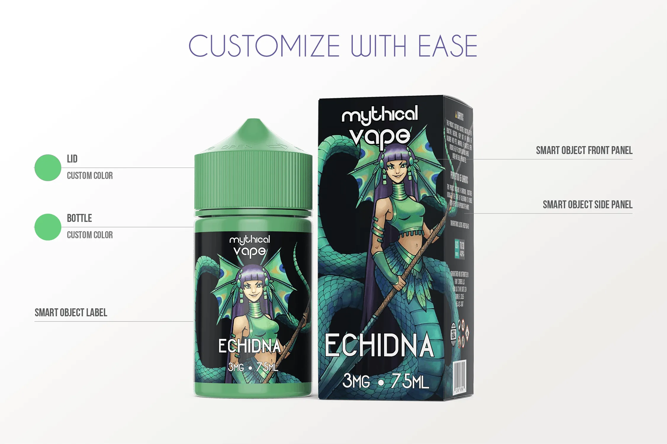 75ml容量电子烟烟油瓶外观设计样机模板 eLiquid Bottle Mockup v. 75ml-C插图(1)