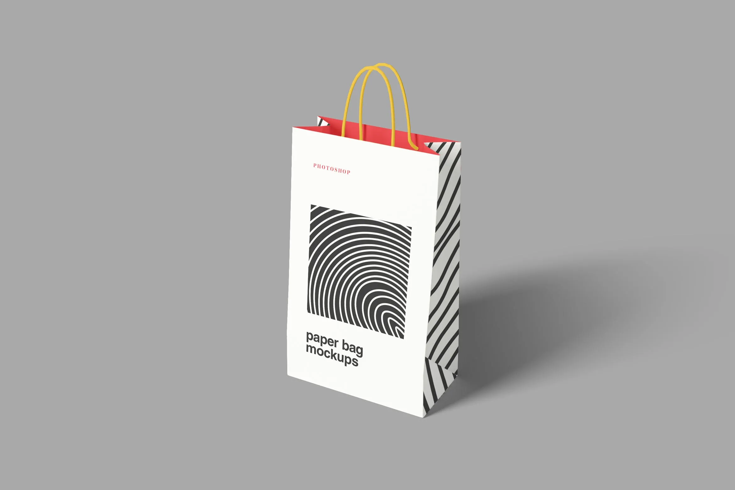 精品购物纸袋设计效果图样机 Paper Bag Mockups