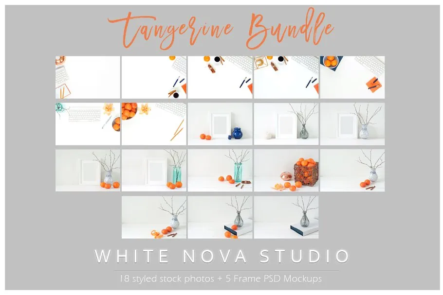橙子水果摆设场景样机模板 Tiffany and Orange Bundle插图(4)