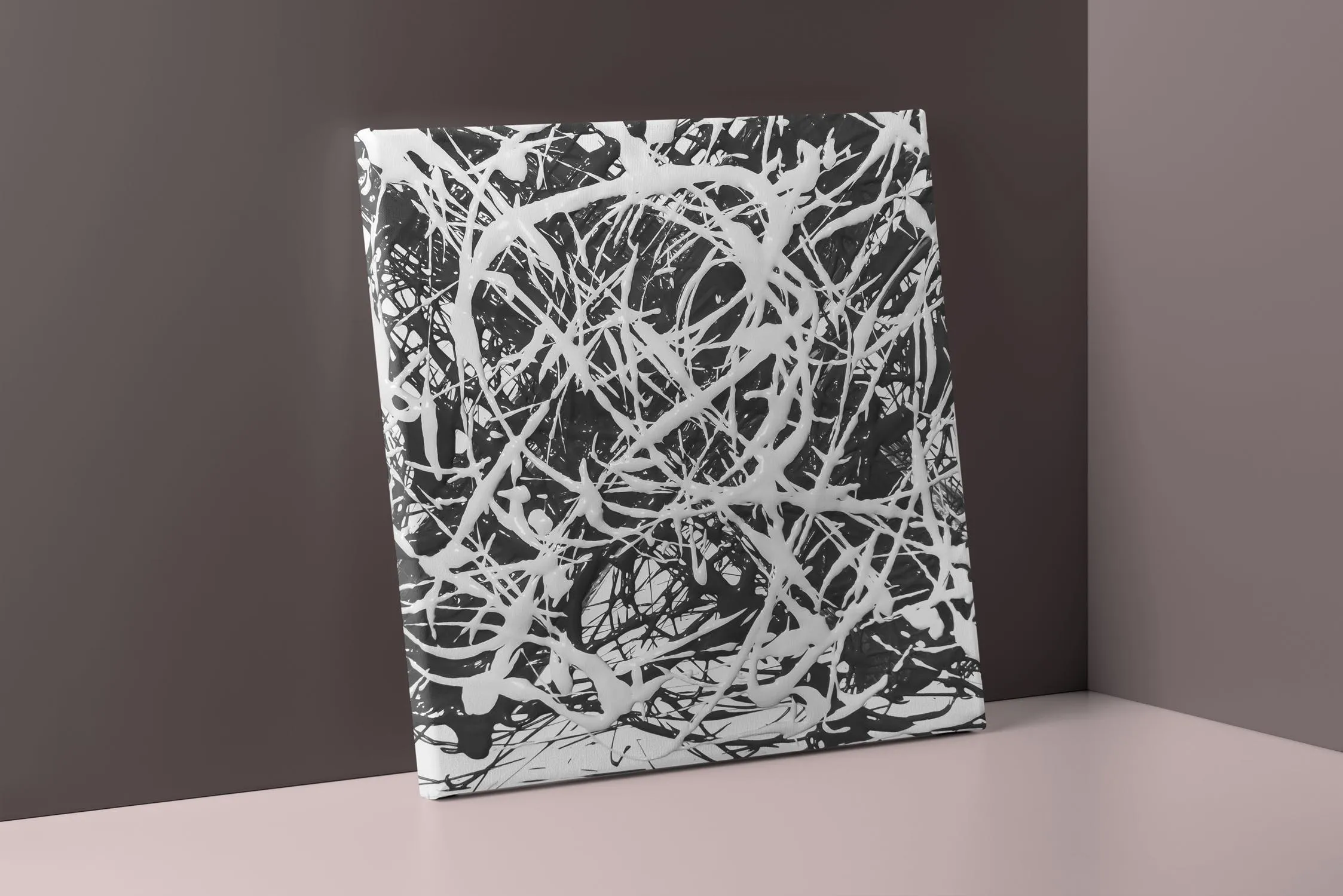 艺术创作展览画布样机v3 Canvas Mock-up 3插图(5)