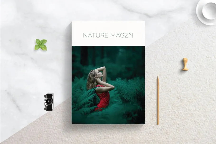 绿色大自然图册设计模板插图