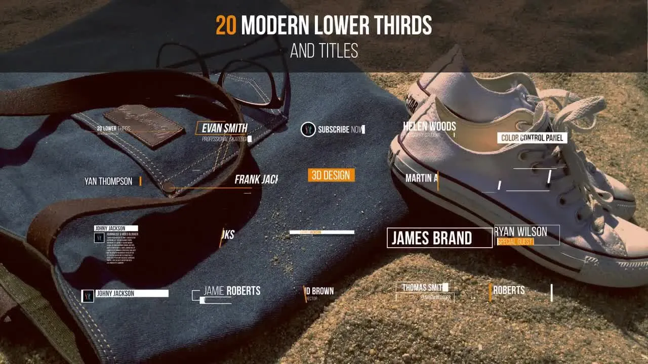 20个现代下三分之一标题像素设计精选AE模板